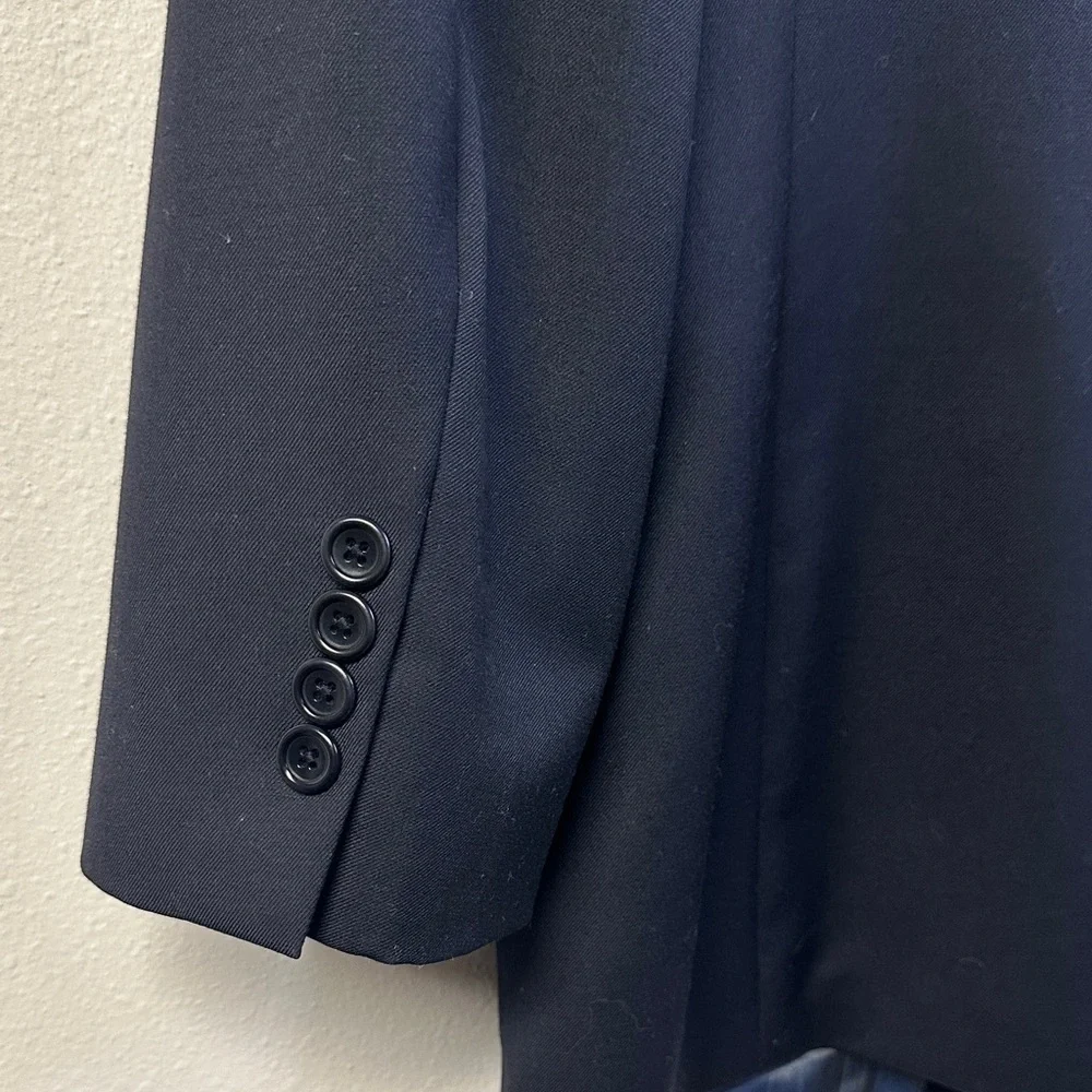 Nautica Men’s Navy 100% Wool Sport Coat Blazer 42R Classic Tailored Jacket